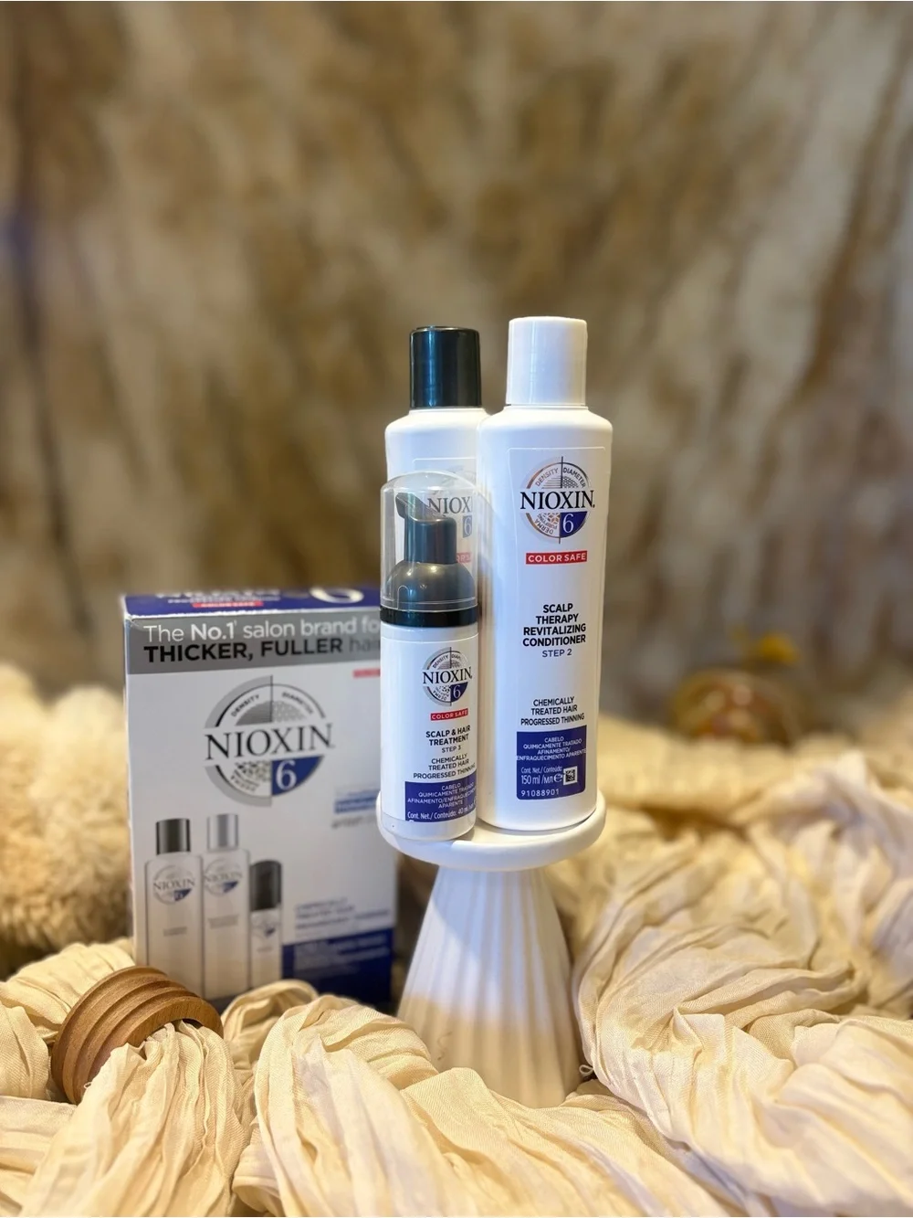 💙🖤NWT Nioxin System 6 3-Part Scalp & Hair Thickening Trial Kit - Color Safe